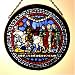 Pilgrims to Canterbury in Stained Glass
