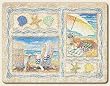 Large Cutting Board ~ Beach Scene ~ made of tempered glass ~ code 273
