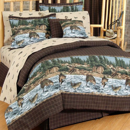 River Fishing Square Pillow