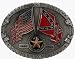 Mens OVAL USA SOUTHERN HERITAGE FLAG Punk Rock Metal Belt Buckle