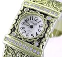 New Antique Design Ladies Bangle Cuff Watch Crystals