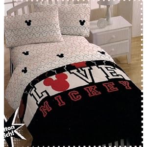 Disney Mickey Mouse Reversible Twin Mini Comforter Set w/Sham