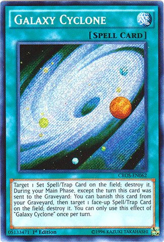 Yu-Gi-Oh! - Galaxy Cyclone (CROS-EN062) - Crossed Souls - 1st Edition - Secret Rare