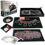 Trademark Poker 4-in-1 Casino Game Table Roulette, Craps, Poker, Blackjack