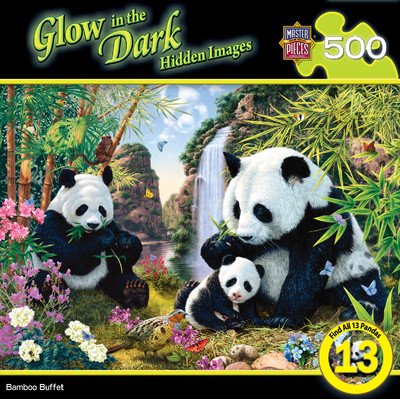 MasterPieces Glow in The Dark Hidden Images Bamboo Buffet Jigsaw Puzzle, 500-Piece