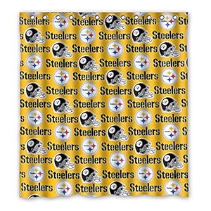 Sanmou Custom Nfl Pittsburgh Steelers Shower Curtain Waterproof