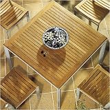 Indoor Furnitures item: Barlow Tyrie Teak 2VI10.01 Virage Square Dining Table