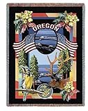 IMAGE OF State of Oregon Throw - 70 x 53 Blanket/Throw