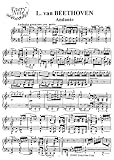 Beethoven Andante for Piano 4 Hands: Instantly download and print sheet music