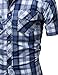 Western Casual Button Down Shirt White Turquoise Size XL