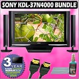 Sony Bravia N-Series KDL-37N4000 37-Inch 720p Widescreen LCD HDTV (Black) + Accessory Kit w/ 3 Year Extended Warranty