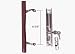 CRL Wood/Chrome Flush Mount Keyed Sliding Glass Door Handle Set 6-5/8 Screw Holes