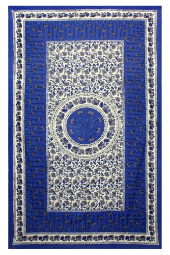 Blue Flower ~ Indian Tapestry ~ 60 x 90 in. Blue Flower ~ Indian Tapestry ~ 60 x 90 in.