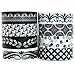 Crafty Rabbit Premium Washi Tape - Black and White - Set of 8 Decorative Paper Masking Tape Rolls