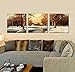 Mon Art - Scenery Beautiful Trees river Snow Portray Modern Canvas Art Wall Decor Realistic Paintings Abstract Paintings Occident Style on Canvas Stretched and Framed Ready to Hang