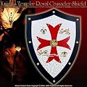 Knight Templar Royal Crusader Shield Red Cross w/ Grid