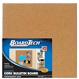 Cra-Z-Art Magnetic Cork Board, Contemporary Basic Sleek Silver Frameless, 17 x 17 Inches (12123)