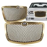 2005 - 2010 Chrysler 300 300C Gold Front Mesh Hood Bumper Grille w  B Emblem by RS Type