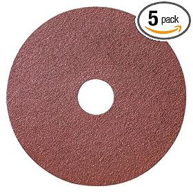 DEWALT DW4535 4-1/2-by-7/8-Inch 36-Grit Fiber Disc, 5-Pack