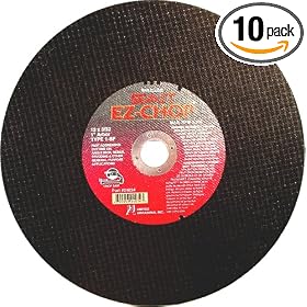 SAIT 24034 12-Inch x 3 32-Inch x 1-Inch 5100 Max RPM Type 1 EZ-Chop Saw Wheel - 10 Pack by SAIT