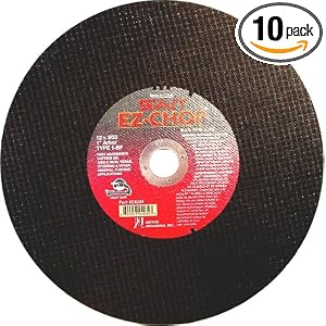 SAIT 24034 12-Inch x 3 32-Inch x 1-Inch 5100 Max RPM Type 1 EZ-Chop Saw Wheel - 10 Pack by SAIT
