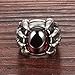 MOWOM Silver Tone Red Stainless Steel Ring CZ Dragon Claw Size 13
