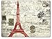 CounterArt Vintage Paris Hardboard Placemat, Set of 2
