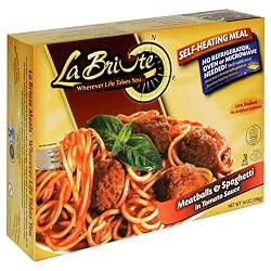 La Briute Self Heating Meal, Meatballs and Spaghetti, 14-Ounce Meal (Pack of 6)