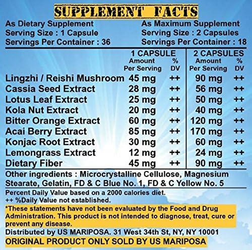 Fruta Extreme (ORIGINAL FORMULA) Slimming 36 Capsules. 60 Days Money Back Guarantee!