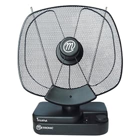 Metronic - 426997 - Antenne UHF/VHF/FM Interieure  - TNT-  TERSERA  gain 46 dB (gain reglable) Noir