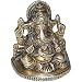 Hindu God Ganesha Brass Sculpture 2.5 x 1.25 x 3.75 inches