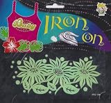 61P9oVQ5IpL. SL160  Iron On Design ~ Three Flowers ~ For Any T Shirt ~ Approx 6 x 3 Inches