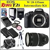Canon EOS Rebel T2i 18 MP CMOS APS-C Digital SLR Camera with Canon EF 28-135mm f35-56 IS USM Lens 16GB Intermediate Package