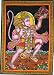 Huge Cotton Fabric Hanuman Monkey God Yoga 43" X 30" Tapestry