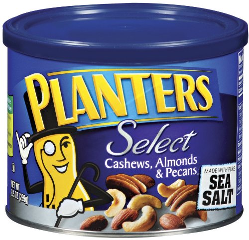 Planters Cashews with Almonds & Pecans, 9.5-Ounce Canisters (Pack of 3)