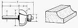 BOSCH 85512M 45 Degree Bevel Replacement Cutter 1/4-Inch Shank