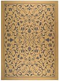 IMAGE OF Safavieh Courtyard Collection CY2098-3101 Natural and Blue Indoor/Outdoor Area Rug, 6-Feet 7-Inch by 9-Feet 6-Inch