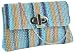 Blue Clutch Bag Fashionable, high quality, summer, lock, clutch bag in blue, by 'Leko Handbags'. Ideal for the sumer holidays with full zip fastening (56244).