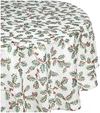 Lenox Golden Holiday 60-inch by 84-inch Oval Tablecloth