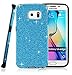 MEKO Galaxy S6 Edge Case, Sparkle Glitter Bling Anti-Shock Soft Gel Flexible TPU Case [Perfect Fit] [Scratch Resistant] for Samsung Galaxy S6 Edge-- (Blue)