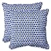 Pillow Perfect Outdoor Seeing Spots Throw Pillow, 18.5-Inch, Navy, Set of 2