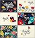 Spark Ink 36 Floral Thank You Cards with Envelopes, Elegant Thank You Notes, Blank Inside, Perfect for Wedding, Baby & Bridal Shower, Navy Blue & Ivory, 4x6 Photo Size - Bulk Stationary Set