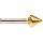 Magafor 4832 Series Cobalt Steel Single-End Countersink Set, TiN Coating, 3 Flutes, 60 Degrees, Round Shank (5 Piece Set)