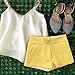 Baby Girls Summer Clothes Yellow Vest+pants Sets Outfits 2pcs Top Shorts Suits(4-5Y)