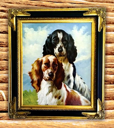 HUNTING SPANIELS - ORIGINAL OIL PAINTING 17TH C. STYLE!