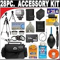 28 Pc Ultimate Deluxe Accessory Kit for The Jvc Everio Gz-mg330 30gb Hard Disk Drive Camcorder , JVC Everio GZ-MG335 30GB Hard Drive Camcorder , JVC Everio GZ-MG360 60GB Hard Drive Camcorder + BONUS Gift = Waterproof Camera = Great For Kids