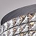 Jolie Iron Shade Crystal Flush Mount Chandelier