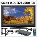 Sony Bravia L-Series KDL-32L5000 32-Inch 720p LCD HDTV + Sony BDPS360 Blu-Ray + Sony SUWL500 Wall Mount + Accessory Kit