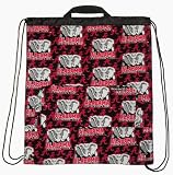 UA University of Alabama Logo Crimson Tide Drawstring Backpack Draw String Back Pack Bag- CHRISTMAS GIFT IDEA for HIM or HER, Students Kids Boys Girls Travel Bag, Light School Bookbag Cotton with WATERPROOF LINING UNDERSIDE