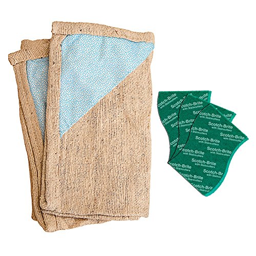 Scotch Brite Floor Cleaning Cloth Pack Of 2 And Scrub Pad Large